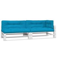 VidaXL Palletkussens 5 st stof blauw - thumbnail