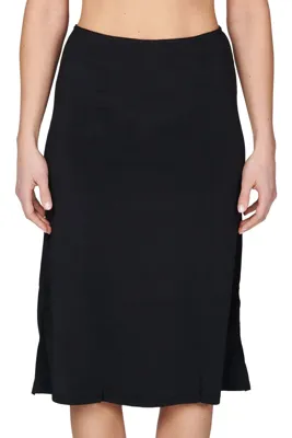 Gaubert Onderrok extra lang - 67-72CM - Lange dames jupon - Huidskleur - Zwart - Wit