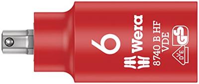 Wera 8740 B VDE HF Binnenzeskant Zyklop Bitdop, geïsoleerd, met 3/8"-aandrijving, met vasthoudfunctie, 6 x 55 mm - 05004902001 Wera 8740 B VDE HF Binnenzeskant Zyklop Bitdop, geïsoleerd, met 3/8"-aandrijving, met vasthoudfunctie, 6 x 55 mm - 05004902001