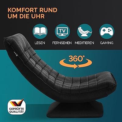 Relax Lounger Aberdeen Stof Zwart Relax Lounger Aberdeen Stof Zwart
