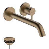 Hansgrohe Tecturis S ééngreeps wastafelkraan inbouw voor wandmontage, met uitloop 22,5 cm, Brushed Bronze - thumbnail