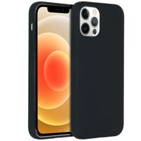 Accezz Liquid Silicone Backcover iPhone 12 Pro Max Telefoonhoesje Zwart - thumbnail