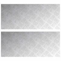 VidaXL Trap tread rechthoekig 2 pcs zilver 70 x 30 cm aluminium - thumbnail