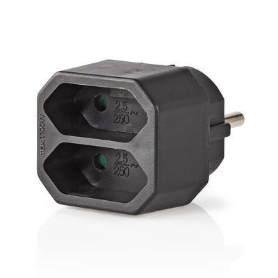 Stopcontact Splitter EU Zwart