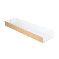 TakeAware Panini bakje 28x7x3cm kraft/wit (1000 stuks) - thumbnail