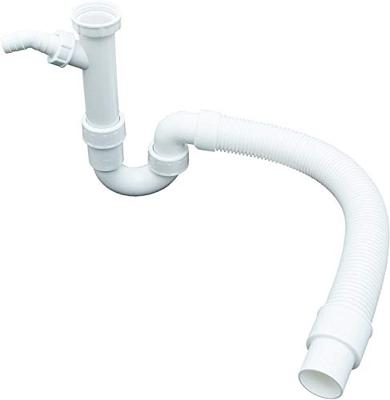 Kirchhoff Kunststof VIEGA Flex spoelbak buisvormige sifon, wit, 1 1/2" H x DN 40/50 mm, met 3/4" apparaataansluiting - 101633