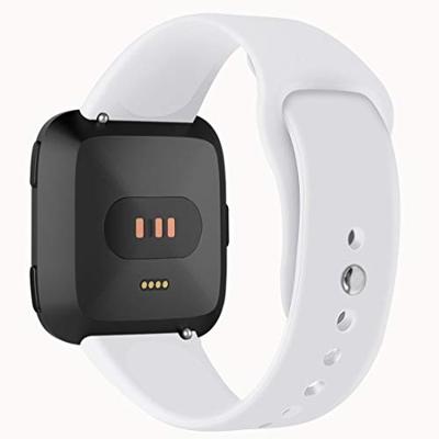 Fitbit Versa 1 / 2 & Lite siliconen bandje - Maat: Small - Wit Fitbit Versa 1 / 2 & Lite siliconen bandje - Maat: Small - Wit