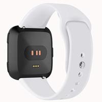 Fitbit Versa 1 / 2 & Lite siliconen bandje - Maat: Small - Wit - thumbnail
