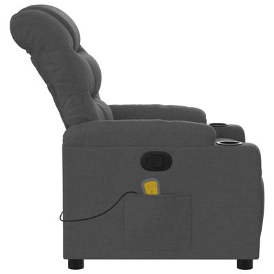 Massagestoel verstelbaar stof donkergrijs - thumbnail
