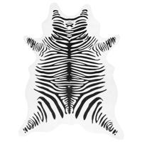 VidaXL Vloerkleed zebrapatroon wasbaar anti-slip 120x170 cm zwart wit - thumbnail
