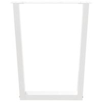 Eettafelpoten 3 st V-vormig 70x(72-73,3) cm staal wit - thumbnail