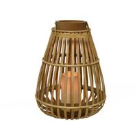 Decoris Lumineo led lantaarn bamboe 25x25x27,5cm (excl. 3x aaa batterijen) - thumbnail