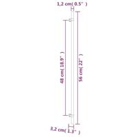 Handvatten 20 st 480 mm roestvrij staal zilverkleurig - thumbnail