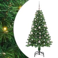 VidaXL Kunstkerstboom groen 150 cm pvc en staal en kunststof - thumbnail