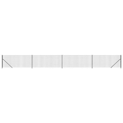 VidaXL Draadgaashek met flens 0,8x10 m antracietkleurig