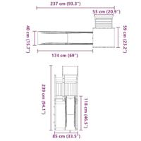 Speelhuis massief grenenhout - thumbnail