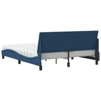 Bed met matras "Hanko" stof blauw 180x200 cm - thumbnail