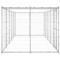 Hondenkennel met dak 12,1 m² gegalvaniseerd staal - thumbnail