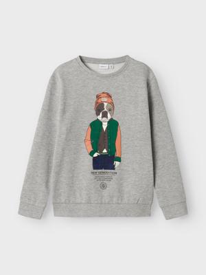 Name it winter sweater jongens - grijs - NkmPsalko - loose fit