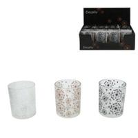 Theelichthouder glas 8,3 cm 3 assorti | 12 stuks - thumbnail