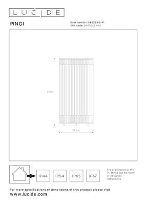 Lucide PINGI - Oplaadbare Vloerlamp Binnen/Buiten - Accu/Batterij - Ø 33,5 cm - LED 3 StepDim - 1x3W 3000K - IP44 - Taupe