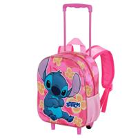 Lilo & Stitch 3D Backpack with Wheels Cute Pink Small - thumbnail