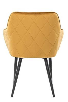 Artistiq Eetkamerstoel 'Juna' Velvet, kleur Geel