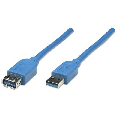 Manhattan 322379-CG USB-kabel USB 3.2 Gen1 USB-A stekker, USB-A bus 2.00 m Blauw Vergulde steekcontacten, UL gecertificeerd Manhattan 322379-CG USB-kabel USB 3.2 Gen1 USB-A stekker, USB-A bus 2.00 m Blauw Vergulde steekcontacten, UL gecertificeerd