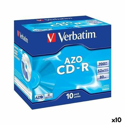 CD-R Verbatim AZO 700 MB 52x 10 Onderdelen (10 Stuks)