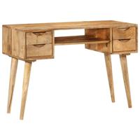 Bureau met lades 110x47x76 cm massief mangohout - thumbnail