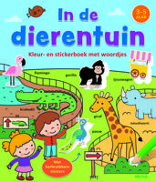Deltas Kleur- en stickerboek met woordjes - in de dierentuin - thumbnail