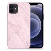 iPhone 12 | 12 Pro (6.1") | TPU | Siliconen hoesje | Marble Pink - Origineel Cadeau Vriendin - thumbnail