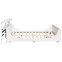 Bedframe zonder matras massief grenenhout wit 200x200 cm - thumbnail