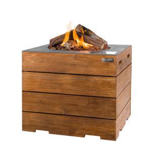 Cocoon haard lounge & dining teakhout vierkant zwart