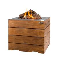 Cocoon haard lounge & dining teakhout vierkant zwart - thumbnail