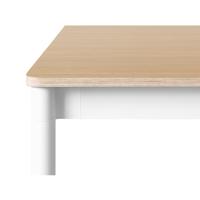 Muuto Base Eettafel Eiken - Multiplex Wit 140 x 80 - thumbnail