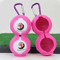 2 stks Golf siliconen dubbele bal beschermende Sleeve (Rose rood) - thumbnail