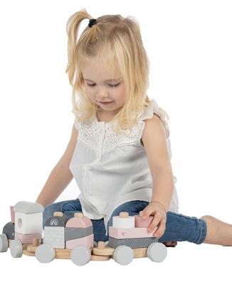 Label Label Stapeltrein roze Label Label Stapeltrein roze