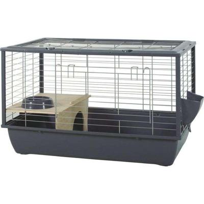 ZOLUX Néolife draadkooi voor cavia's en knaagdieren - 80 x 52,5 x 48 cm - Grijs