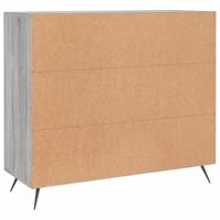 Dressoir 90x34x80 cm bewerkt hout grijs sonoma eikenkleurig - thumbnail