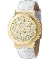 Horlogeband Michael Kors MK5224 Leder Wit 22mm - thumbnail