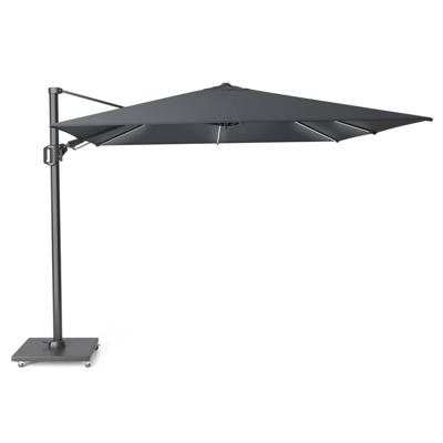 Platinum | Zweefparasol Challenger T² Glow 300 x 300 cm | Antraciet