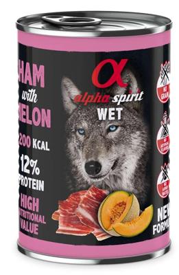 ALPHA SPIRIT WET Ham met meloen - Natvoer voor honden - 400 g