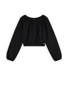 NoBell Zomer blouse meisjes Zwart - embroidery chiffon - Timre - thumbnail