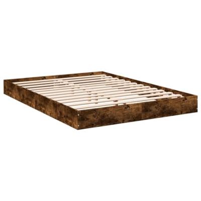Bedframe zonder matras hout gerookt eikenkleurig 140x200 cm Bedframe zonder matras hout gerookt eikenkleurig 140x200 cm