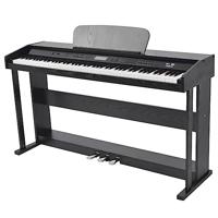 VidaXL Digitale piano met pedalen 88 toetsen zwart - thumbnail
