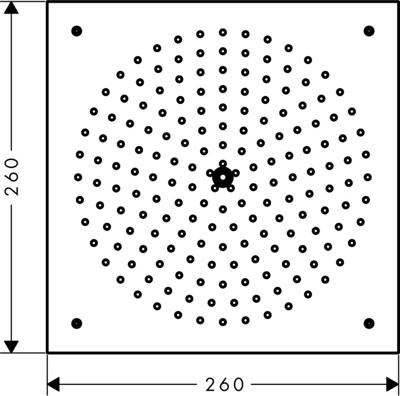 Hansgrohe Raindance hoofddouche 260/260 plafondinbouw, chroom