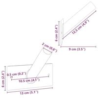 VidaXL Vlaggen mast houder zilver 13 x 6 x 0,2 cm staal - thumbnail