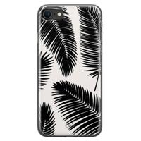 iPhone SE 2020 siliconen telefoonhoesje - Palm leaves silhouette - thumbnail