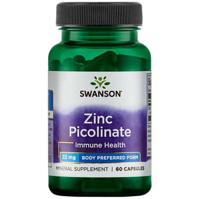 Zinc Picolinate Body Preferred Form 22mg | Swanson | 60ct